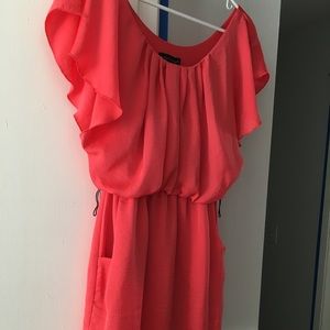 Coral mini dress